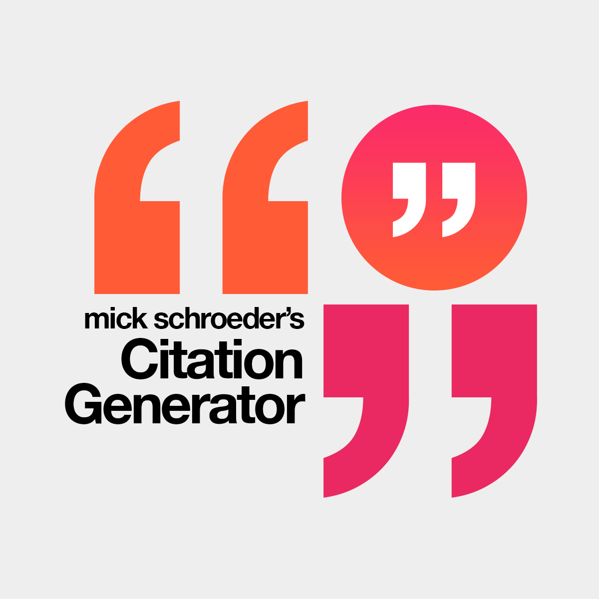 Mick Schroeder S Citation And Filename Generator